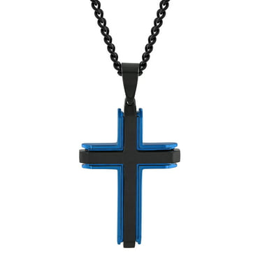Details about   Men Zircon Cross Pendant Necklace Silver Stainless Steel Byzantine Chain Jewelry